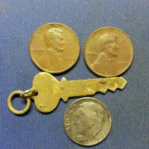 2 wheats, aluminum key, 1947 Rosie