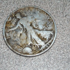 First Silver EVER!! ~ 1943 Walking Liberty - 9-10-2009
Leslie CT_Fort Worth