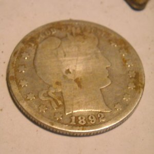 3rd Silver Ever ~ 1892-2 Barber Quarter__ 9-2009