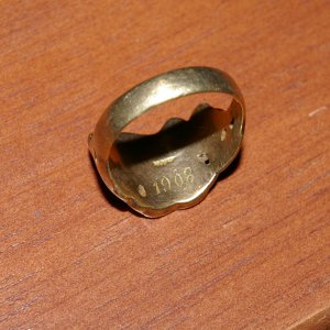 First Gold Ring 3-20-2010 ~ 1908 inscribed