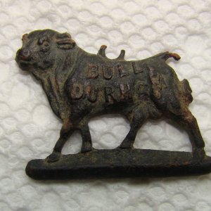 Vintage 1910 Bull Durham FOB...
found in plowed field....