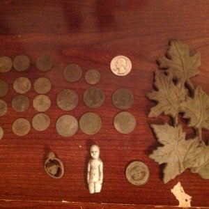 My finds with a silver quarter