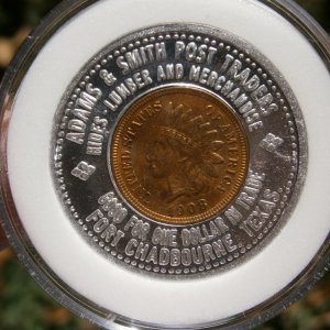 Personal encased cent Indian head 1908