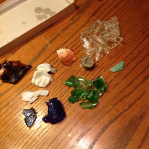 Glass recovered from field.