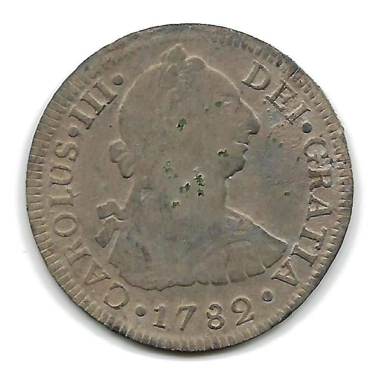 1782 2 real obverse