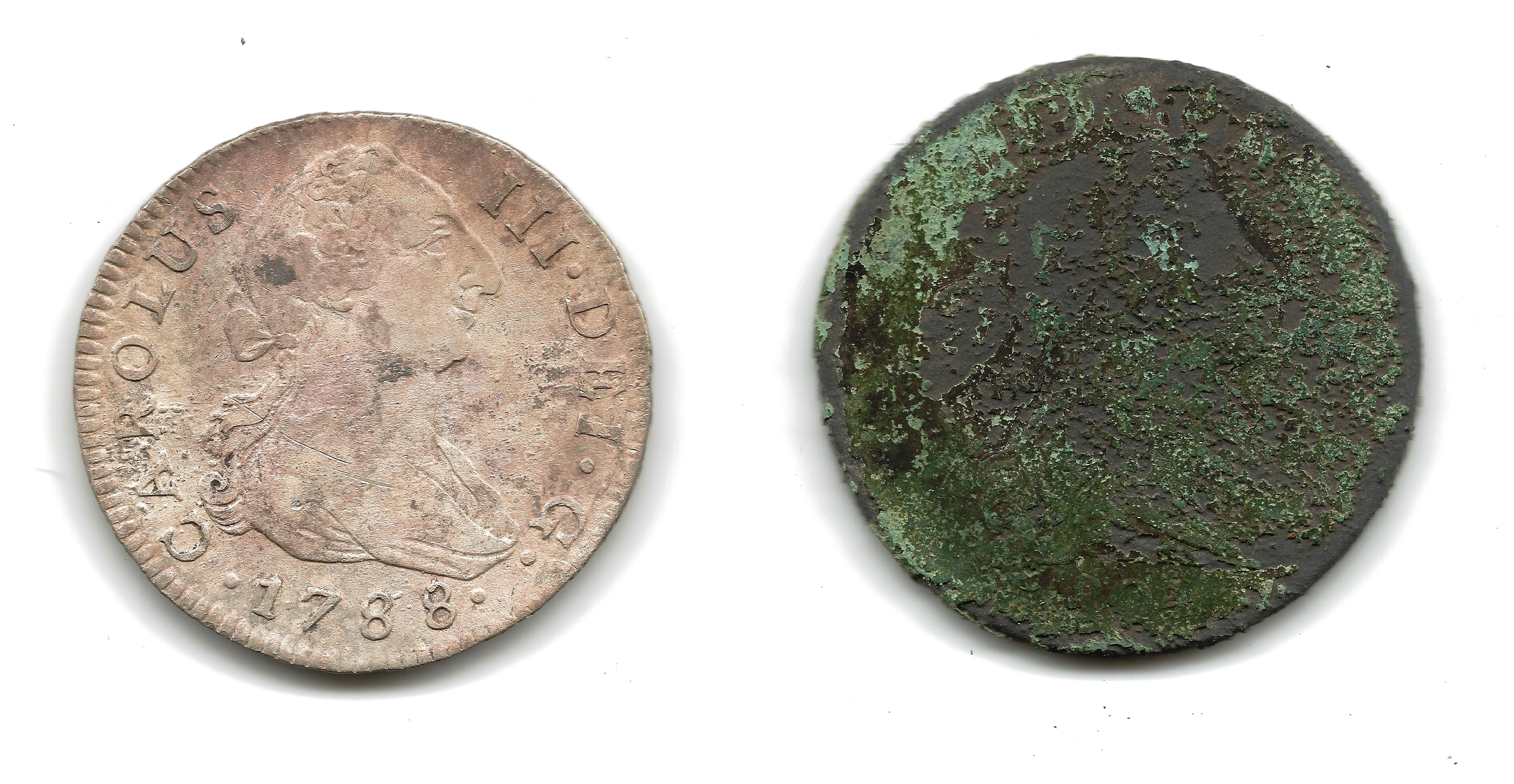 1804 cent & 2 reale obv