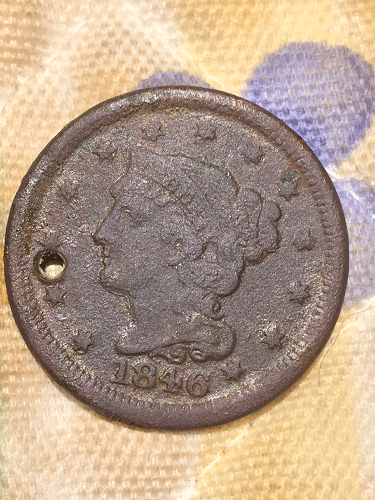 1846 Large Cent obverse (small date var.)
