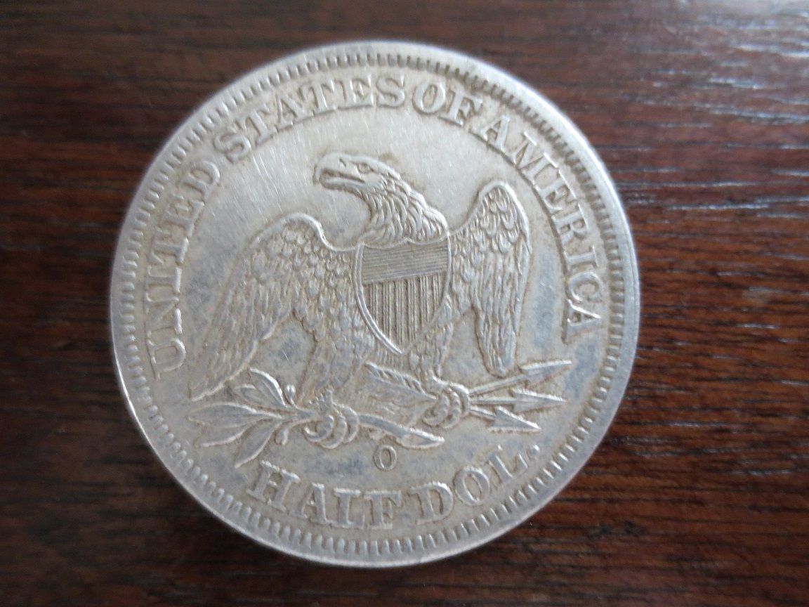 1858-O Seated Liberty Half Dollar
(Back)