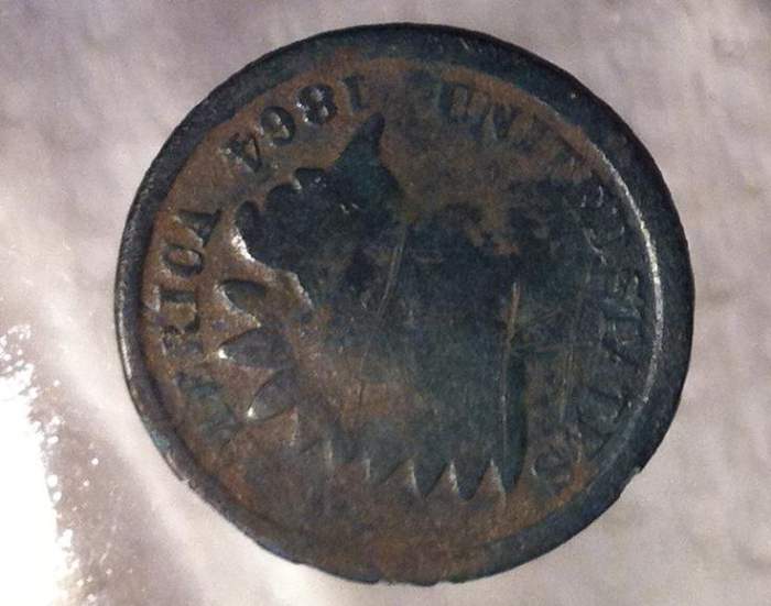 1864 Indian - Found this in Jackson.  Someone scratched IH or HI on the face of the coin.