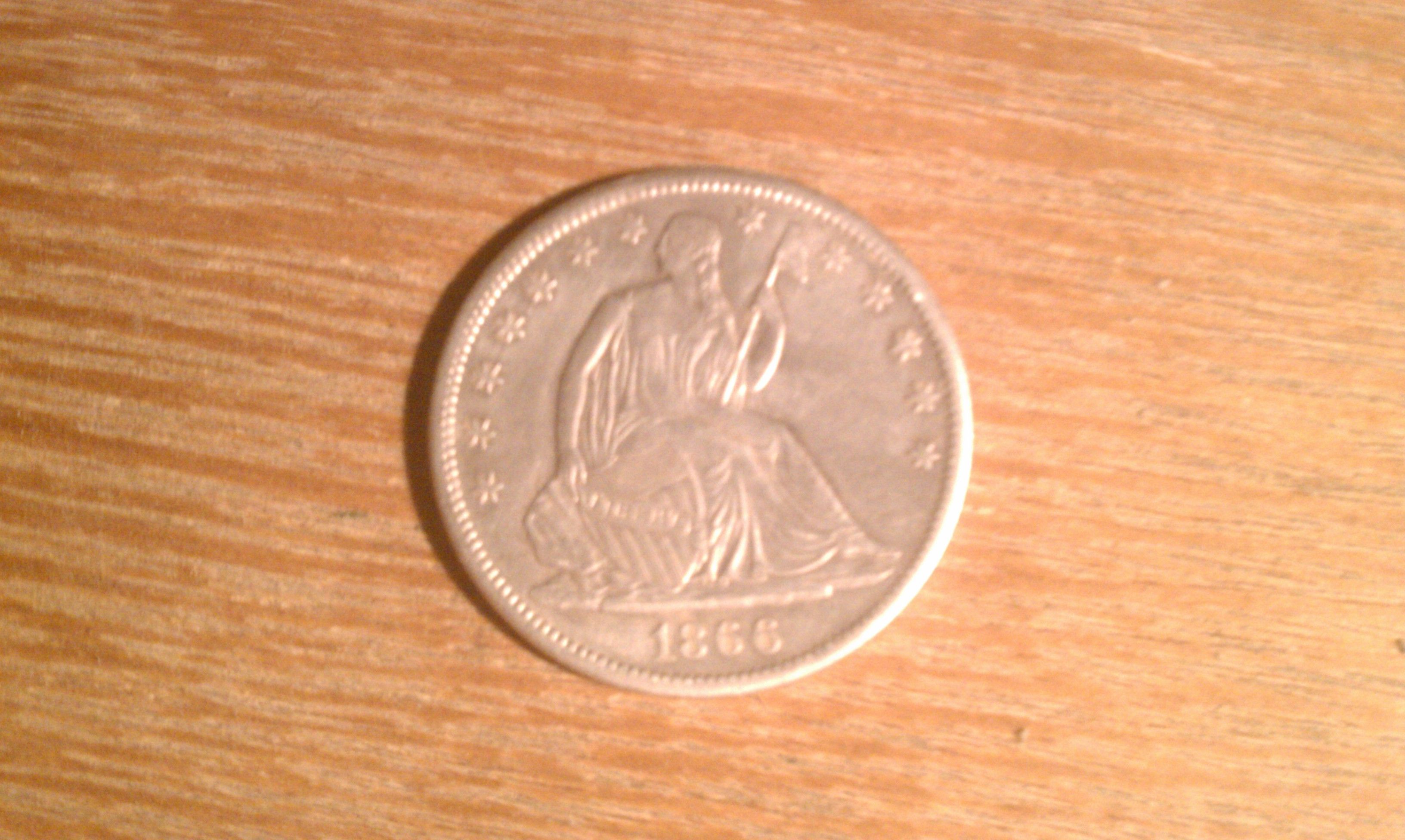 1866 seated half-dollar
