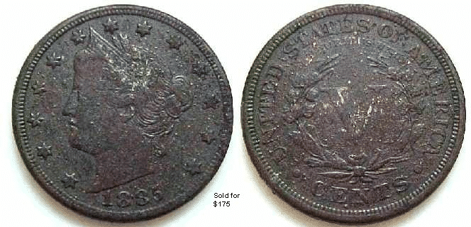 1885 V Nickel. Key Date