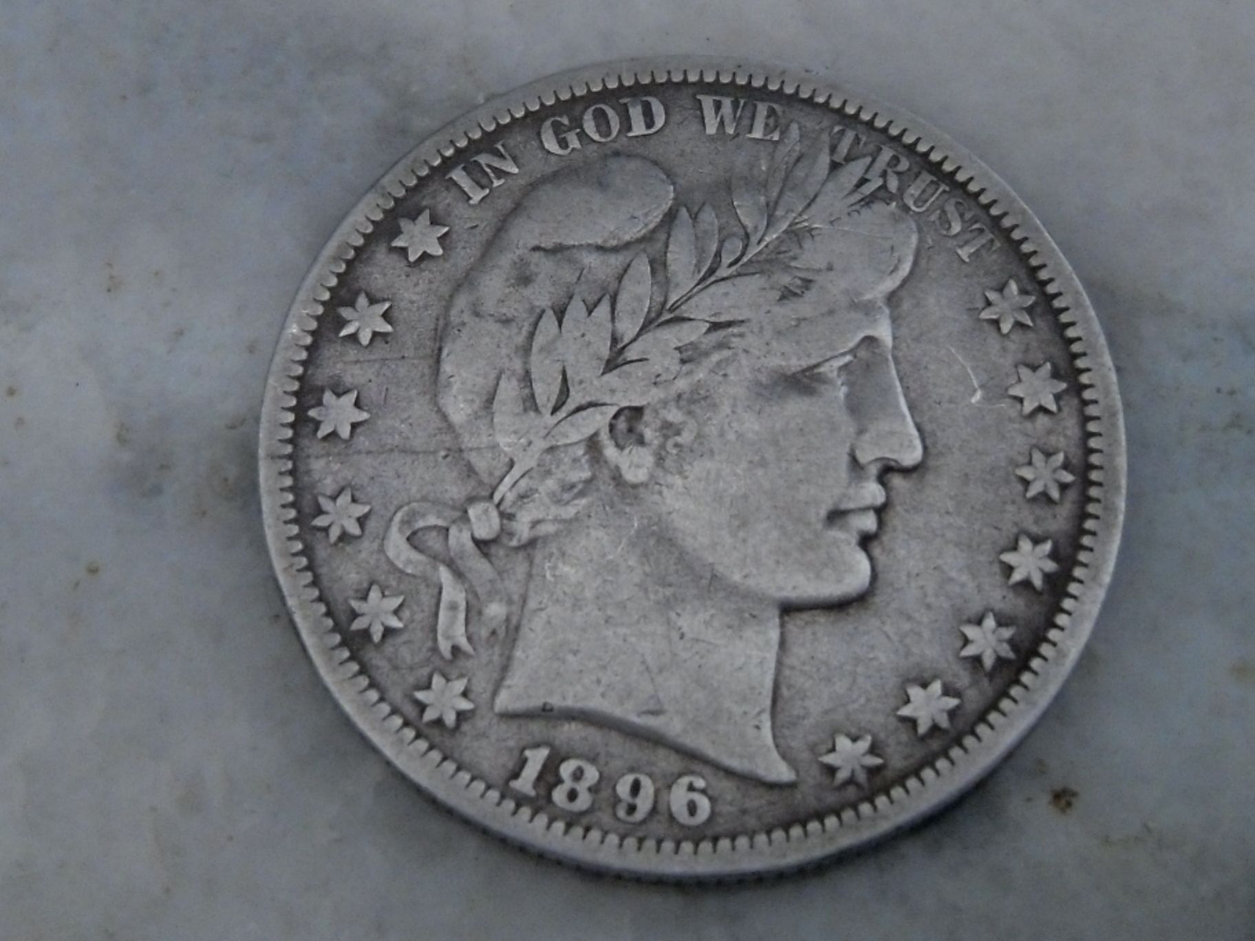 1896 Barber Half Dollar. O mint mark