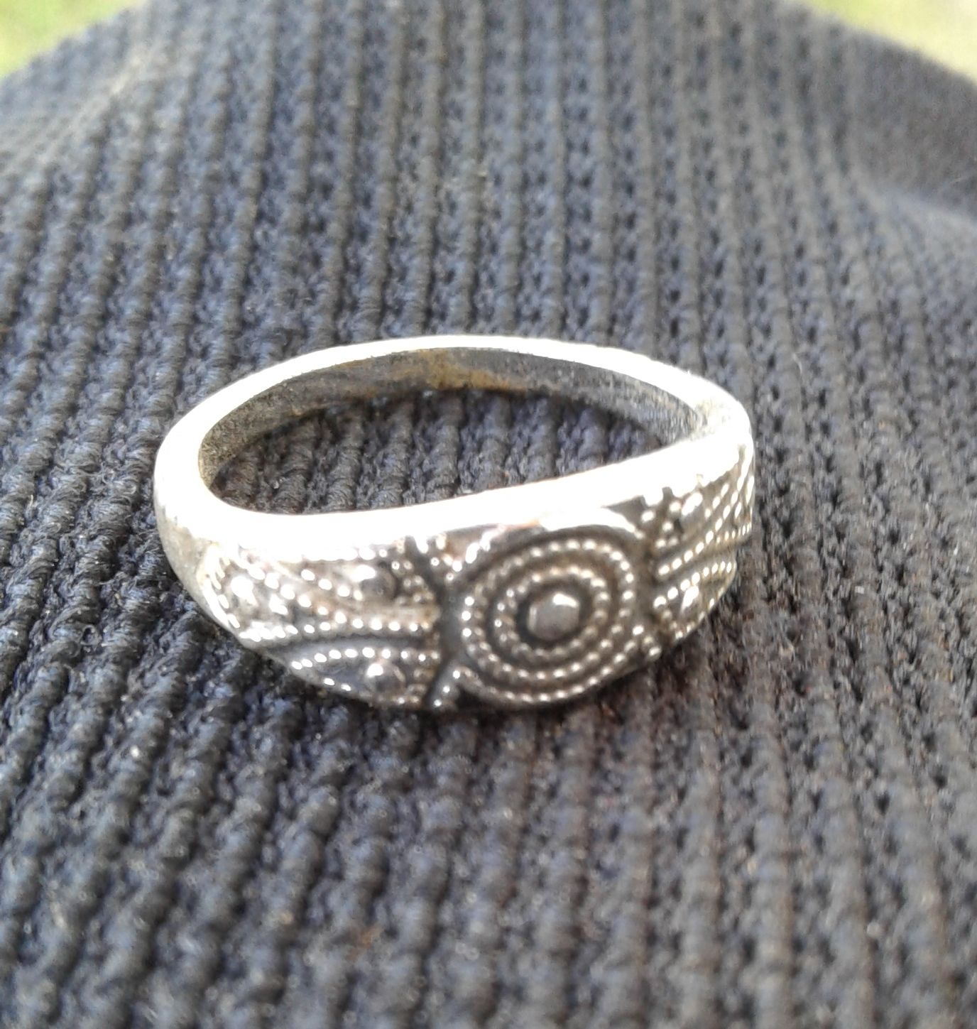 First ring I ever found and it's an Avon one for a tiny girl's finger.