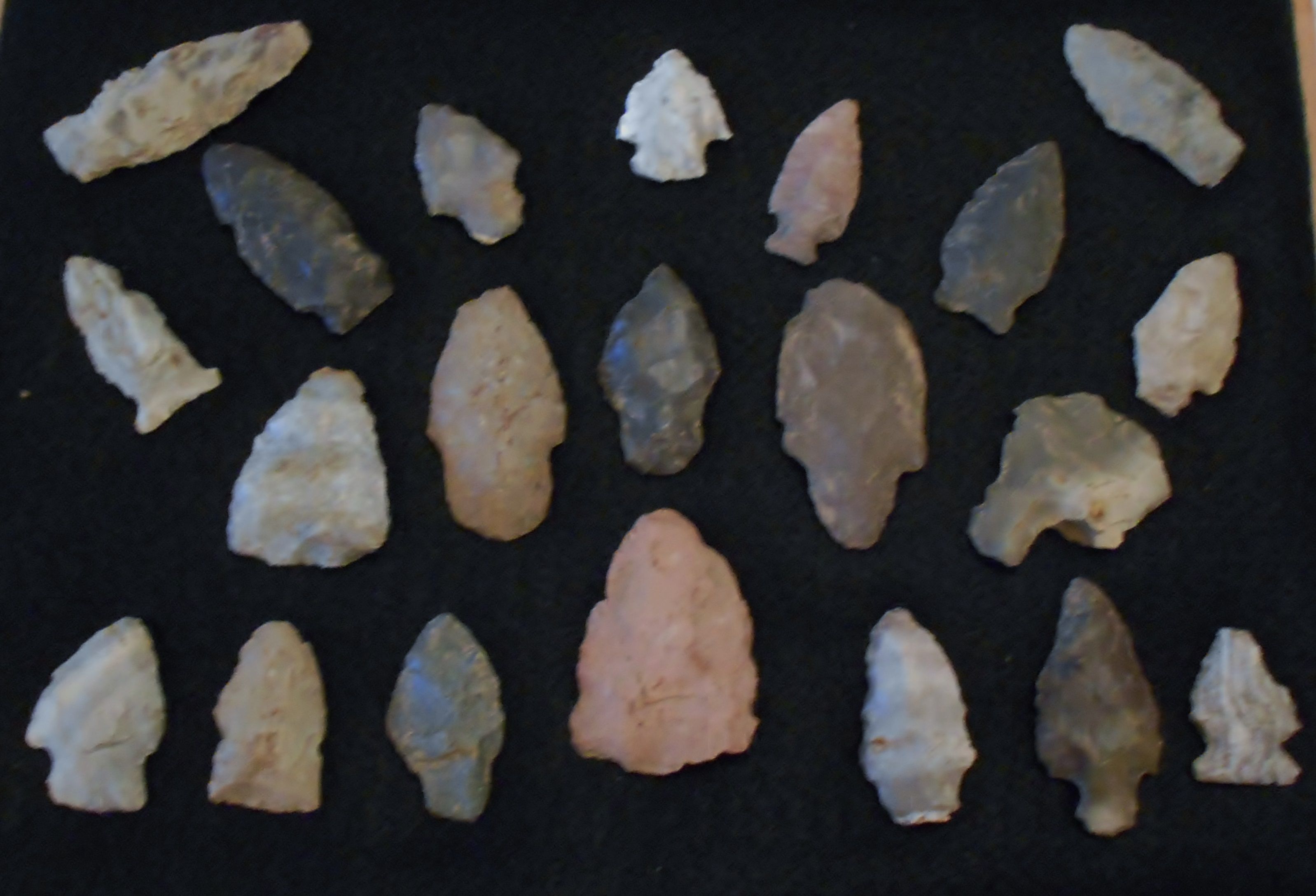 From 5-17 thru the end of June 2014, I picked up these Native American artifacts in 2 Tennessee fields on private land.