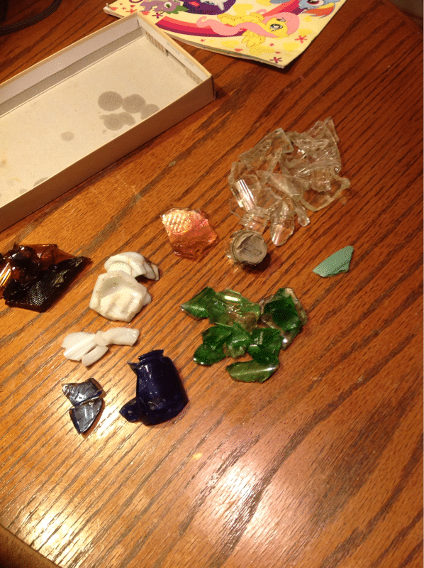 Glass recovered from field.