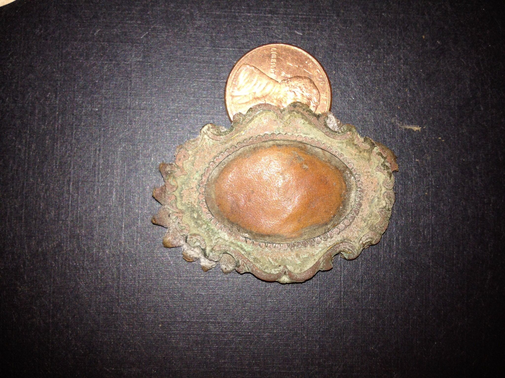 Leather broach or horse tack, a picture can be placed in it