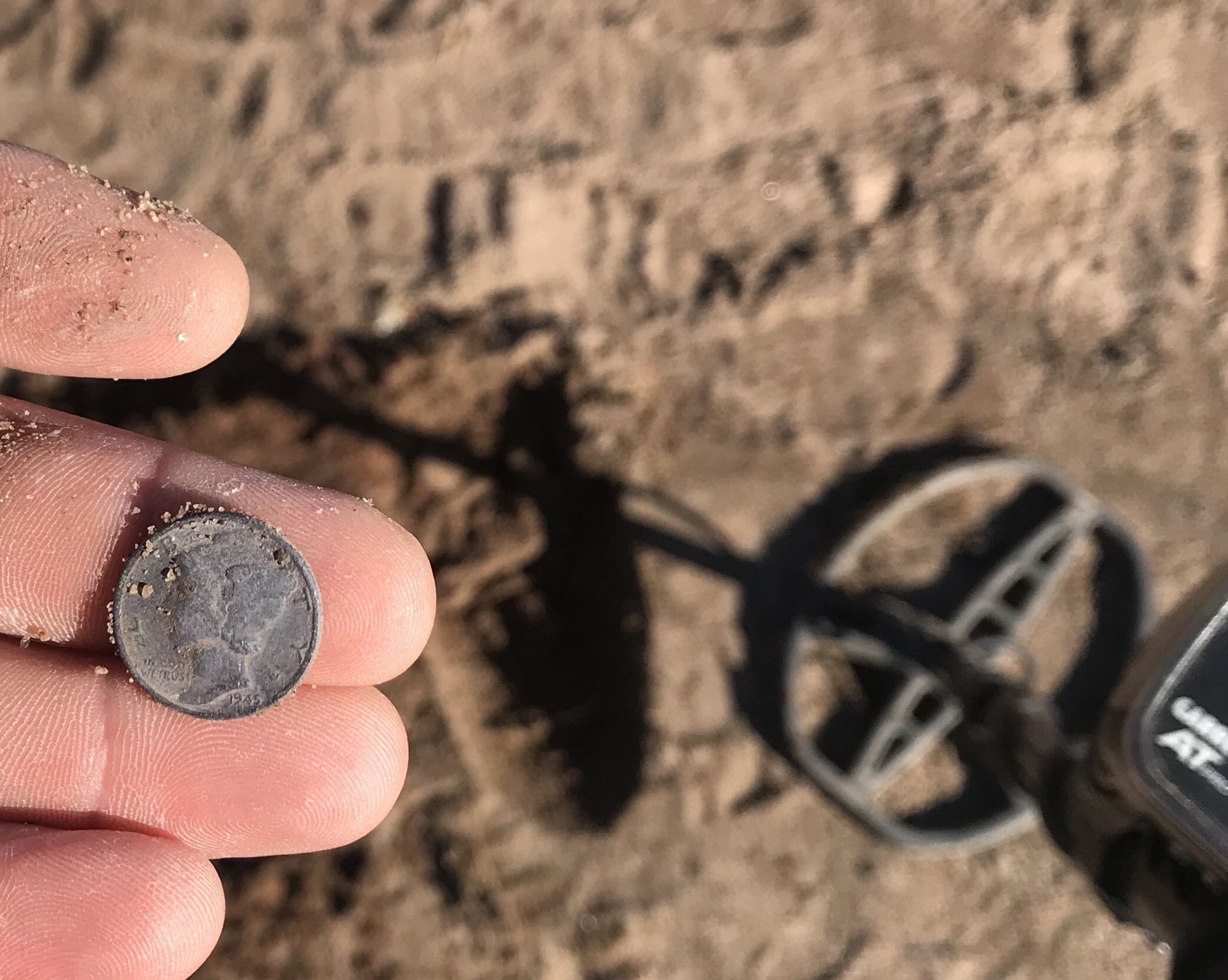 love finding silver, but the moist salt sand environment does its damage. Still an exciting find