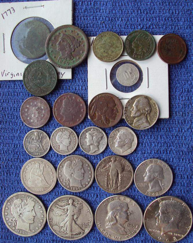 My Dug "Type Coin Set" - Here is what I have accomplished so far in completing a dug "Type Coin Set" I am trying to dig one of each different styles o