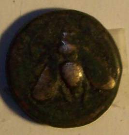 Oldest coin dug Greek 212BC Bee Stage Bronze - http://forum.treasurenet.com/index.php/topic,277929.0.html
Go figure ? in a front yard a coin from Gree