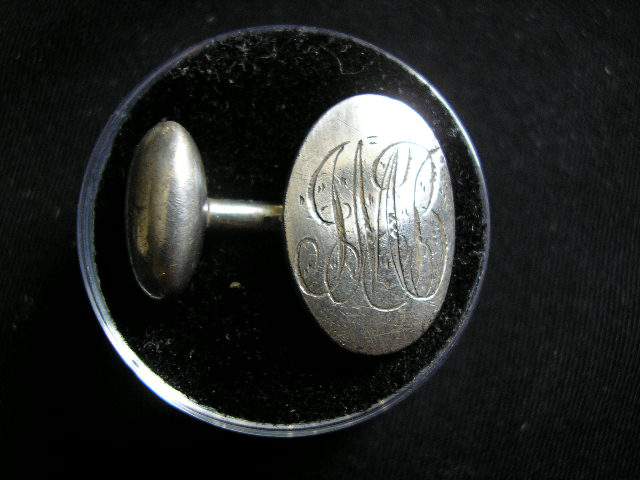 Silver Cufflink marked "J.M.B." - Found Spring 2010