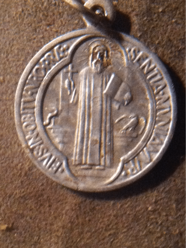 Silver religious pendant