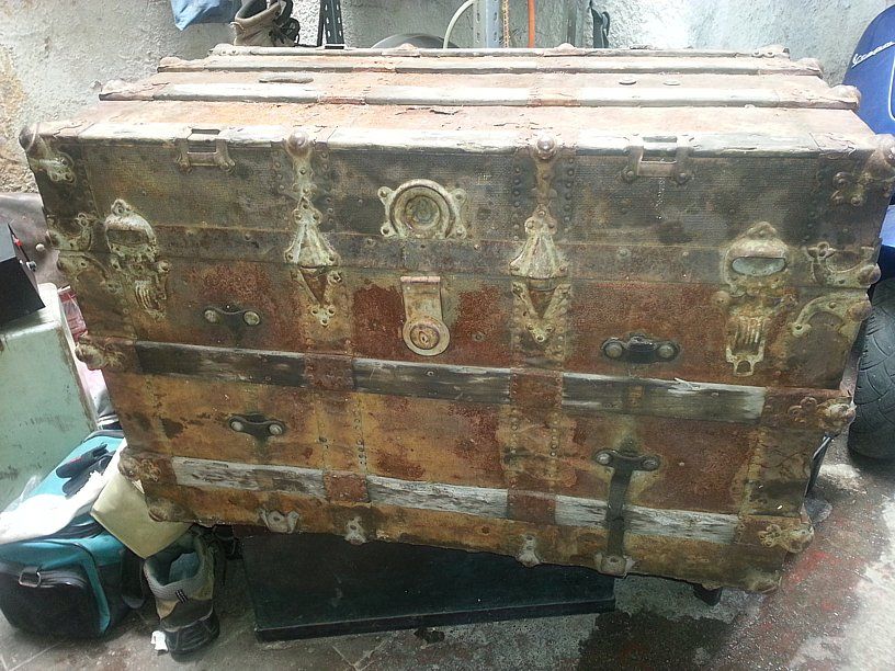 The treasure chest which has been located with the eXp 4000 ground scanner.