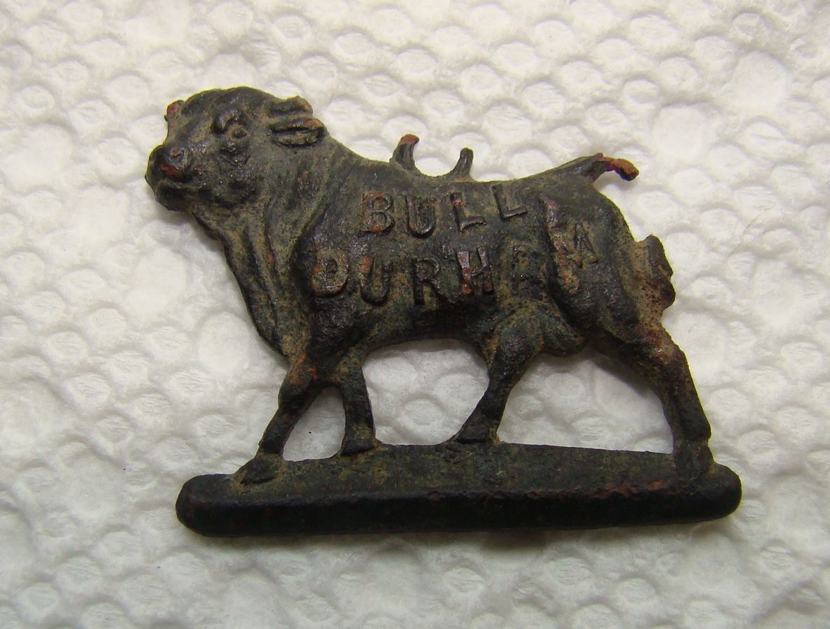 Vintage 1910 Bull Durham FOB...
found in plowed field....
