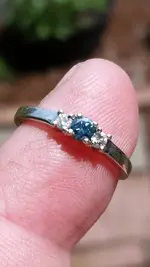 14K White Gold Diamond Blue Stone Ring 5-30-2015.webp