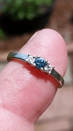 14K White Gold Diamond Blue Stone Ring 5-30-2015.png