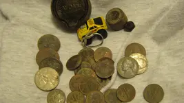 Bent Up Silver Old Flashlight Cap and Other Stuff July 4 2015 003.webp