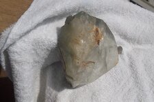 Green tint rock and clear crystal 003.JPG