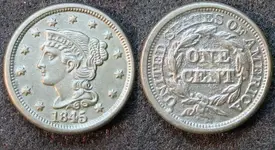 1845 Coronet Head Large Cent2.webp