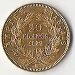 Obverse 1859 GOLD 20 FRANCS.webp