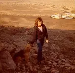 Carolyn and Juno Above Our Camp.webp