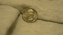 1957 Washington Quarter, 3 Wheat Sill & Flat Button April 8 2016 001.webp