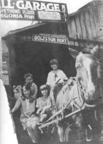Morse Mill DeGonia Blacksmith Shop and Grandchildren.jpg