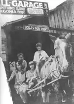 Morse Mill DeGonia Blacksmith Shop and Grandchildren.webp