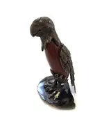 Brass Eagle and Gemstone Figurine on Geode2.webp