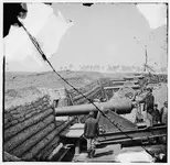 Fort Brady, Va. Battery of Parrott guns manned by Company C, 1st Connecticut Heavy Artillery.webp