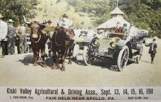 ARMSTRONG COUNTY Kiski Valley Fair Apollo PA 1911 postcard Car Oxen.jpg