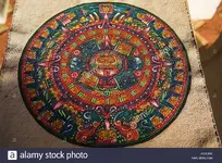 aztec-calendar-on-leather-chichen-itza-yucatan-state-mexico-AC0DHX.webp