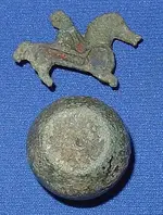 16 04 15 Roman Horseman Brooch & Byzantine weight.webp
