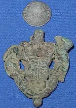 16 11 25 Charles I halfgroat Obv & C15-16th chape.webp