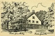 CHESTER COUNTY H925 LONDON GROVE PA LONDON GROVE MEETING 1952 POSTCARD.webp