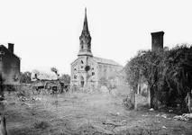 The Baptist Church in Fredericksburg, Virginia, photographed from the backyard of the Sanitar...webp