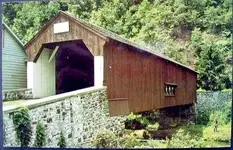 bucks1960s Old Covered Bridge, Uhlerstown, Bucks Co., PA.Uhlertown, Tinicum Township,.webp