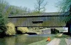 BucksVintage Uhlertown, Tinicum Township, Post Card-Uhlerstown Covered Bridge Pa.webp