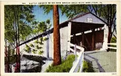 dauphinClifton Covered Bridge, MIDDLETOWN, PA Linen PostcardClifton, Lower Swatara and Derry ...webp