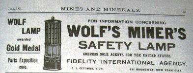 Wolf Ad 1901 Mines and Minerals.JPG