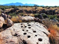 Prehistoric Bedrock Mortars Huerfano Butte Arizona 2015.jpg